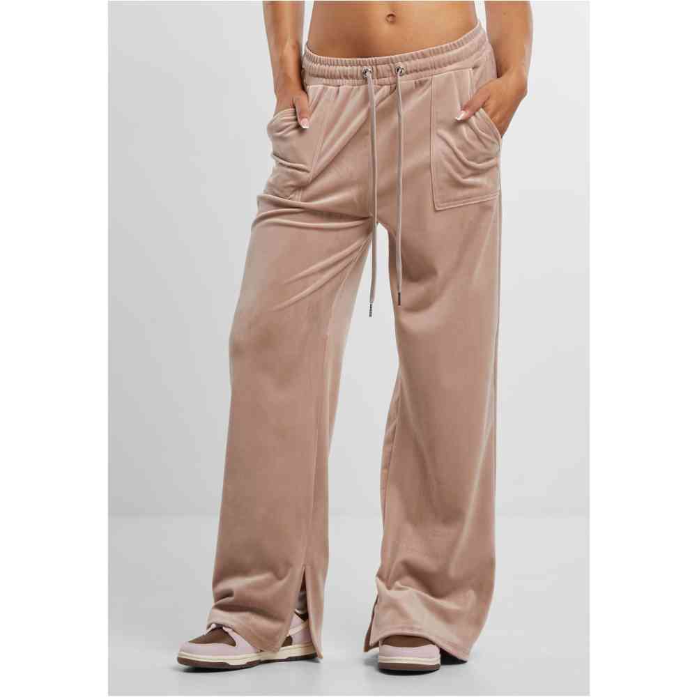 Urban Classics - Velvet Dames joggingbroek - Roze